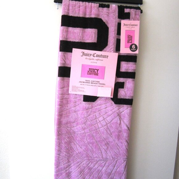 Juicy Couture Other - Juicy Couture Lavender Purple Jacquard Beach Towel 6 Ft